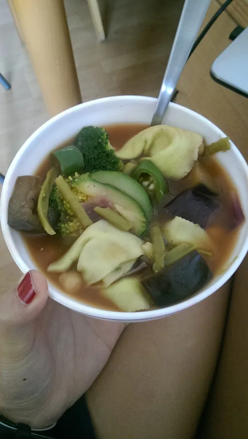 Raviolis aux légumes(soup)