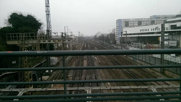 Above the railway